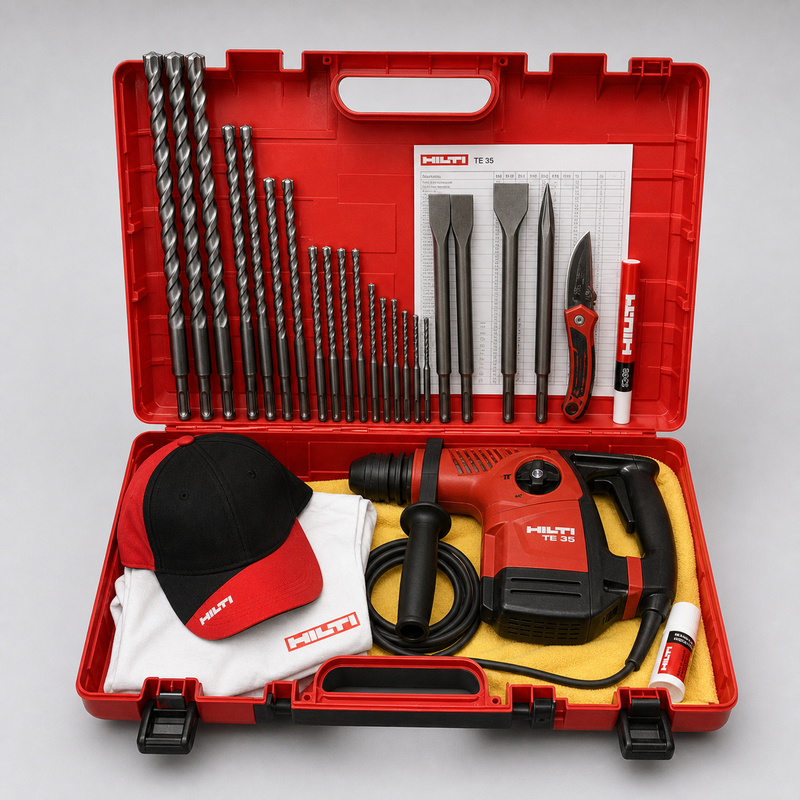 HILTI TE 35, GREAT CONDITION, ORIGINAL, STRONG, FREE EXTRAS