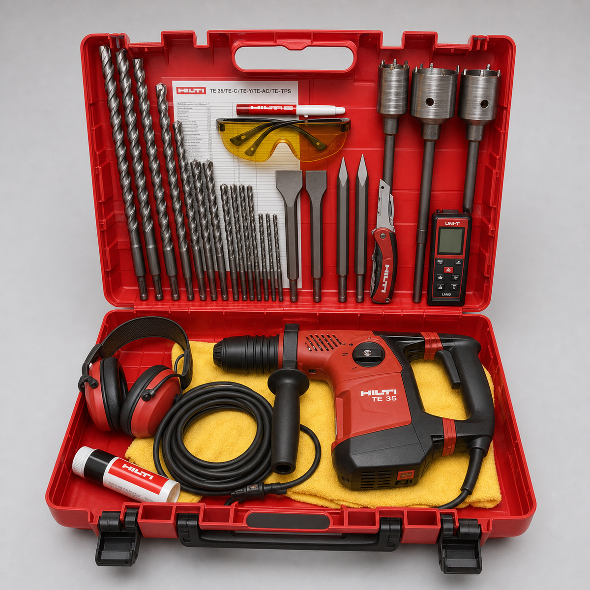 HILTI TE 35, PREOWNED, FREE BITS, LASER DISTANCE METER