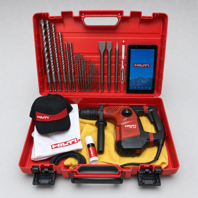HILTI TE 35, PREOWNED, ORIGINAL, FREE TABLET, BITS
