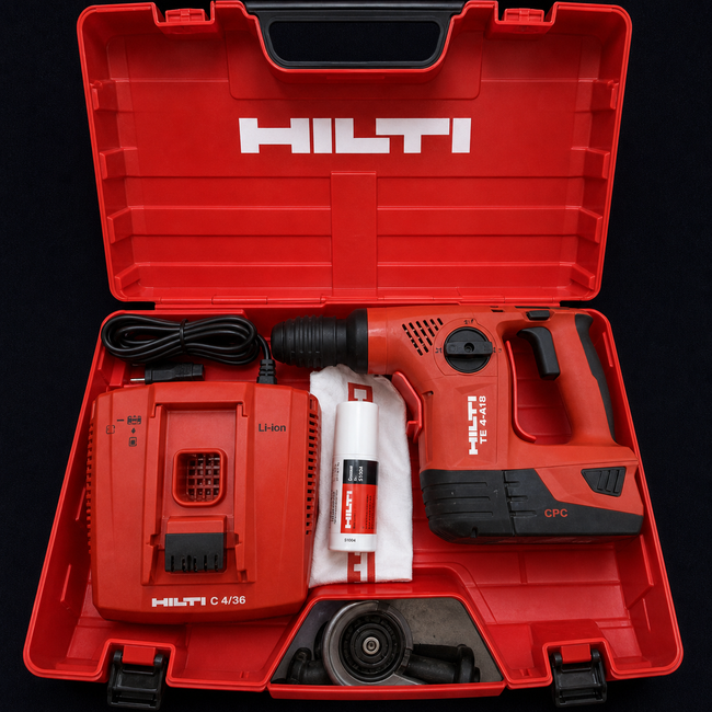 Hilti TE 4-A18 CPC Cordless Drill, BRAND NEW, FREE GRINDER, KNIFE