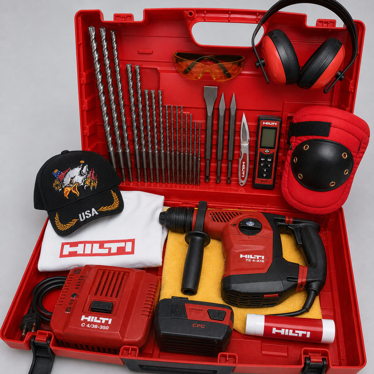 HILTI TE 4-A18 PREOWNED, FREE LASER METER, BITS AND EXTRAS