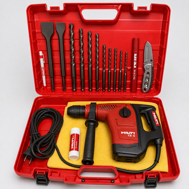 HILTI TE 5 GREAT CONDITION, STRONG, RELIABLE, FREE BITS