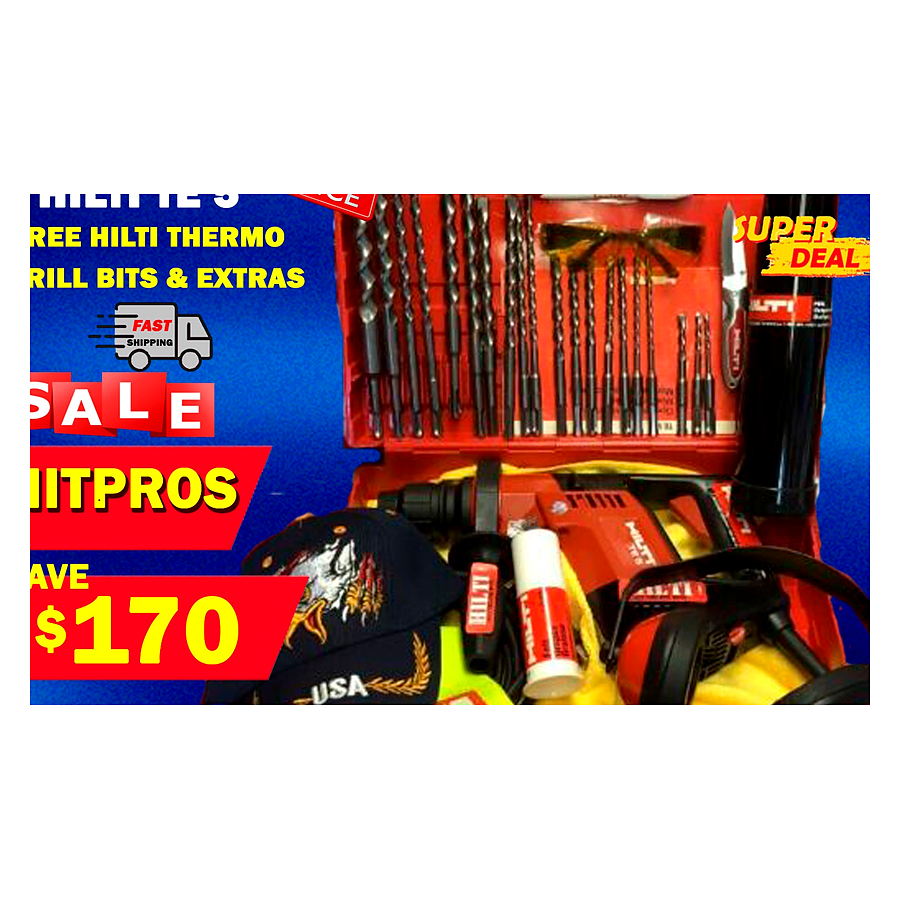 HILTI TE 5 HAMMER DRILL, FREE HILTI THERMO, FREE DRILL BITS