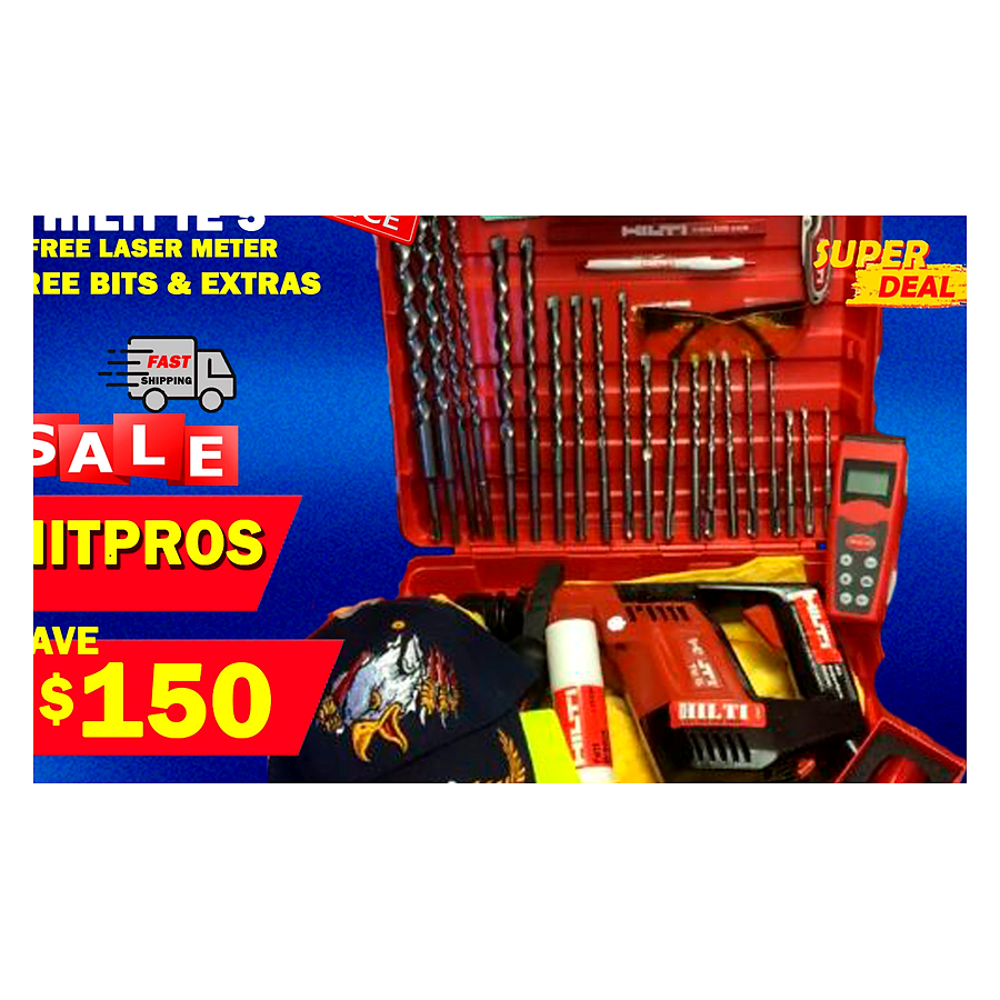 HILTI TE 5 HAMMER DRILL, FREE MEASURER, FREE DRILL BITS
