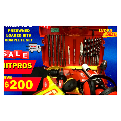 HILTI TE 5 HAMMER DRILL, PREOWNED, LOADED BITS
