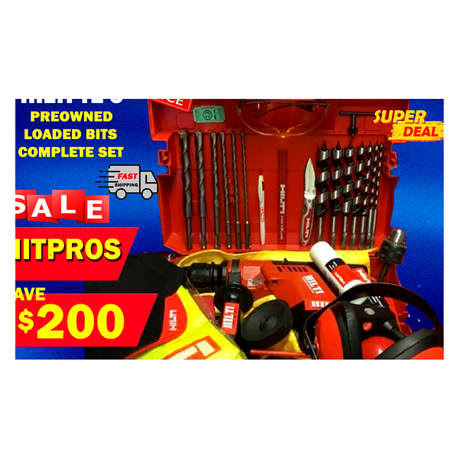 HILTI TE 5 HAMMER DRILL, PREOWNED, LOADED BITS