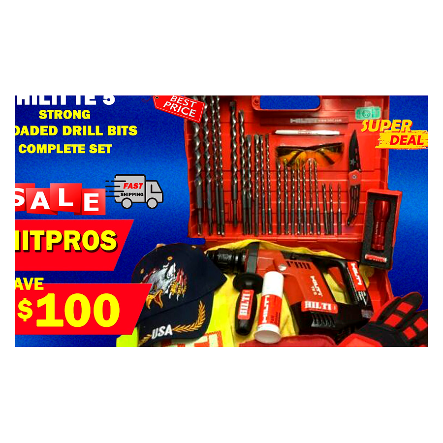 HILTI TE 5, STRONG, DURABLE, LOADED DRILL BITS