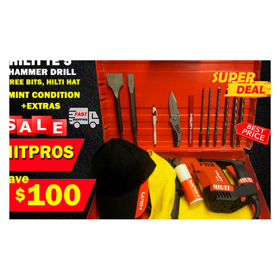 HILTI TE 5, MINT CONDITION, FREE BITS, HILTI HAT, EXTRAS