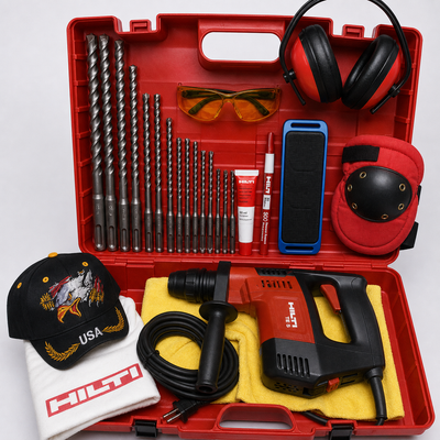 HILTI TE 5 PREOWNED, FREE BLUETOOTH SPEAKER, REINFORCED HANDLE, BITS