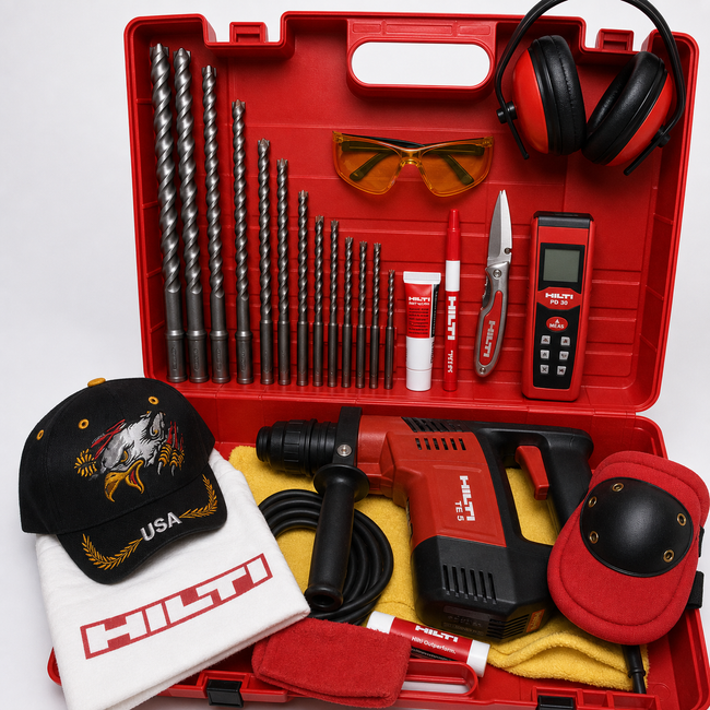 HILTI TE 5 PREOWNED, FREE LASER METER, BITS AND EXTRAS