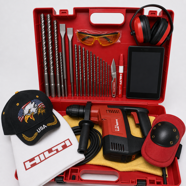 HILTI TE 5 PREOWNED, FREE TABLET, BITS AND EXTRAS