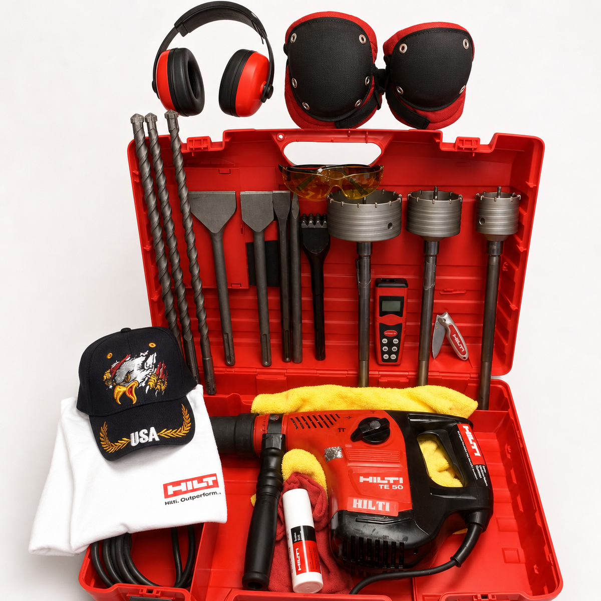 HILTI TE 50, PREOWNED, FREE BITS & CHISEL, LASER DISTANCE METER, FAST SHIP