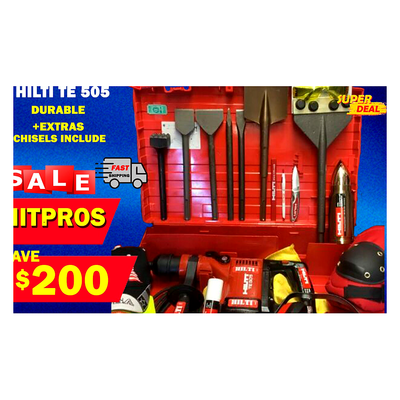 HILTI TE 505, BREAKER, CHISELS INCLUDE, FREE EXTRAS, DURABLE, FAST SHIP