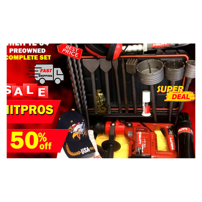 HILTI TE 54 DRILL, PREOWNED, FREE THERMO, BITS, CHISELS, EXTRAS, FAST SHIP