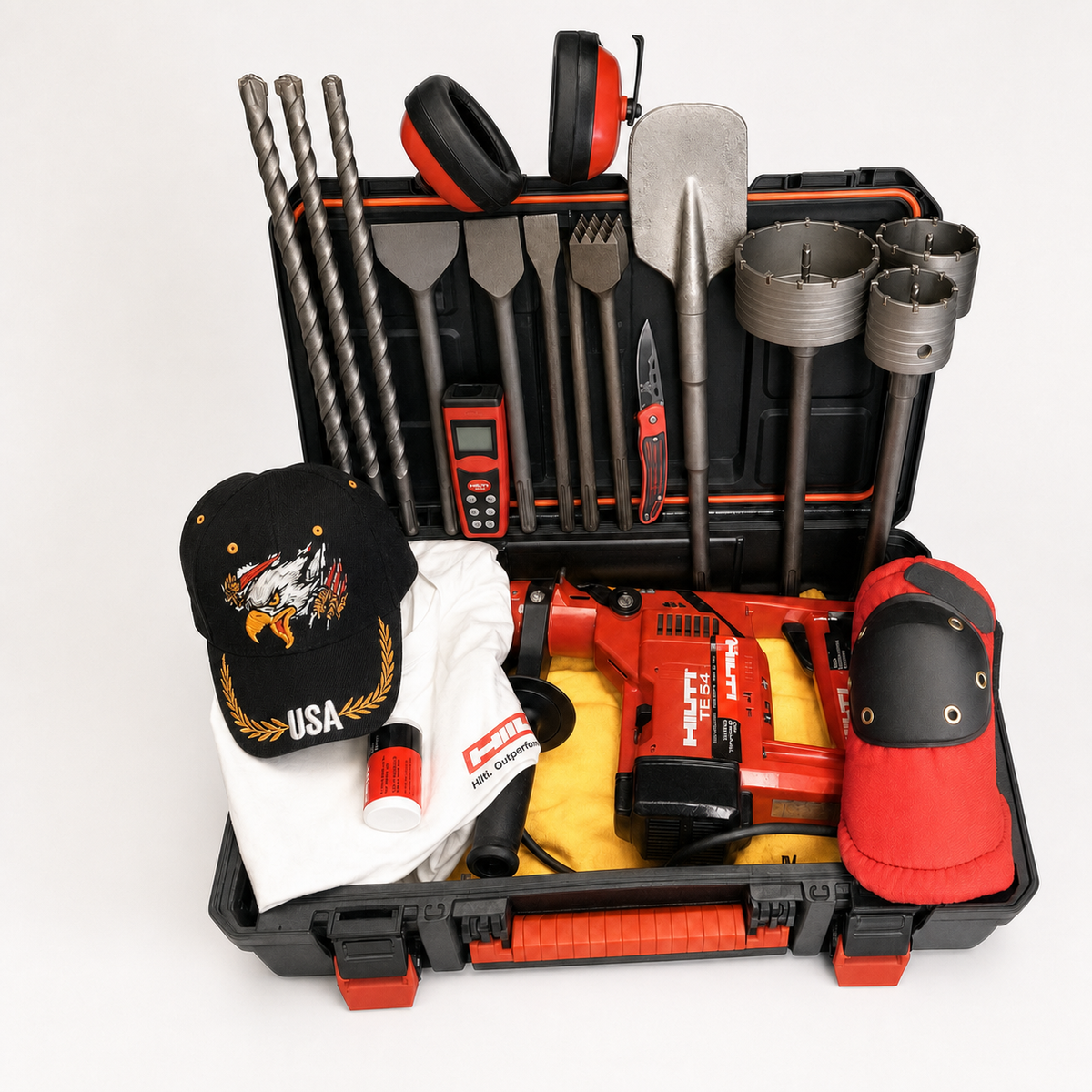 HILTI TE 54 HAMMER DRILL, GREAT CONDITION, FREE LASER METER, EXTRAS, FAST SHIP