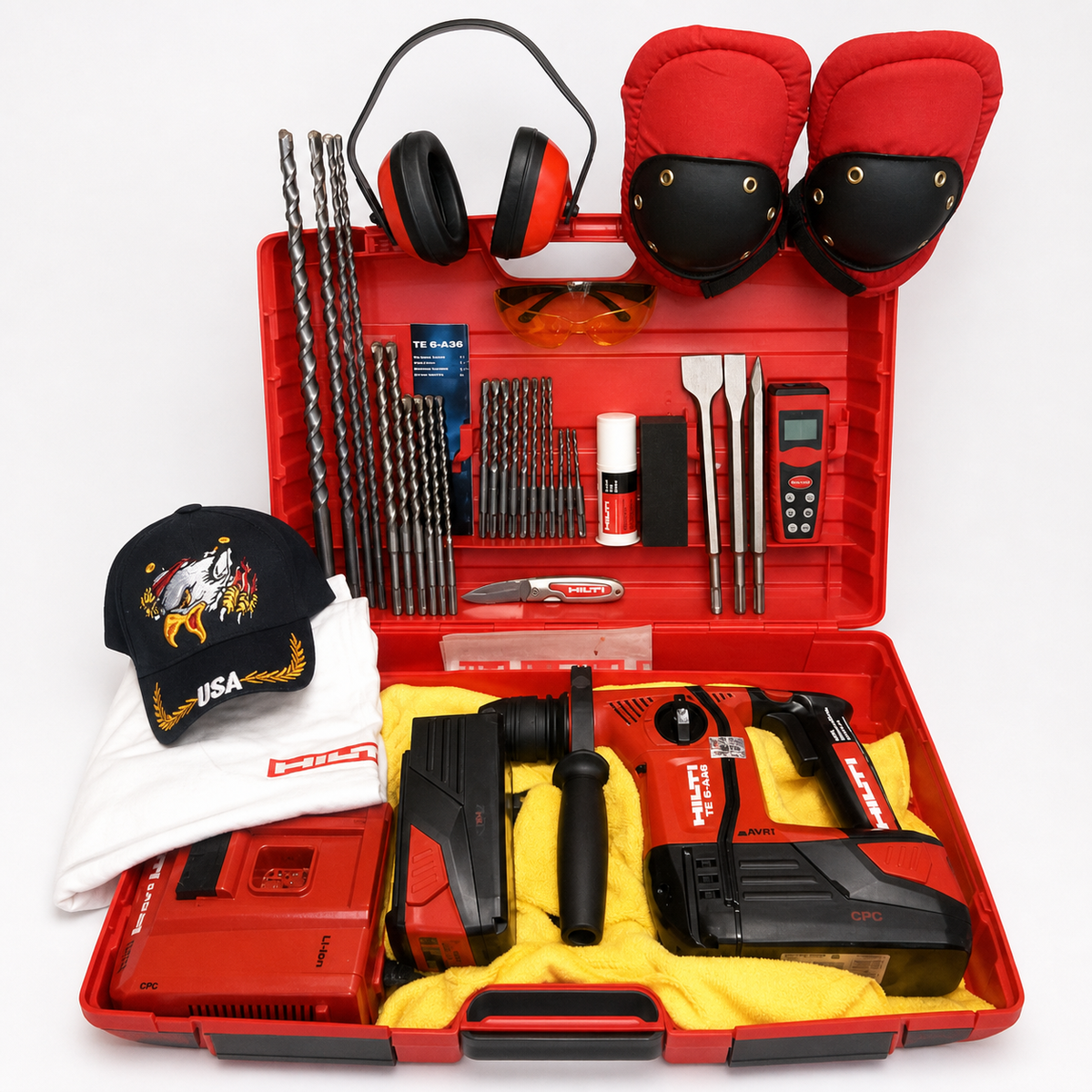HILTI TE 6-A36 DISPLAY, FREE LASER METER, BITS, FAST SHIP