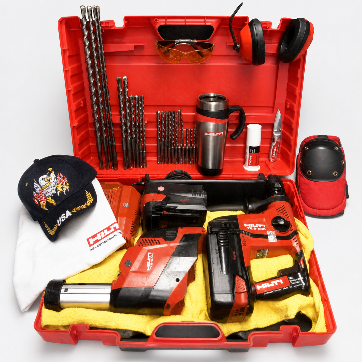 HILTI TE 6-A36 PREOWNED, DRS-6 DUST REMOVAL, FREE BITS AND EXTRAS, FAST SHIP