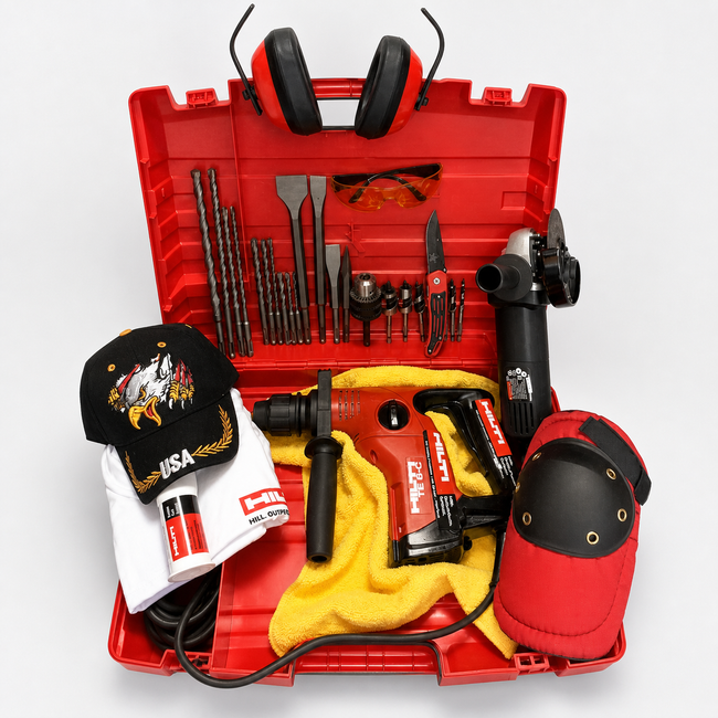 HILTI TE 6-C HAMMER DRILL, PREOWNED, FREE ANGLE GRINDER, FAST SHIP
