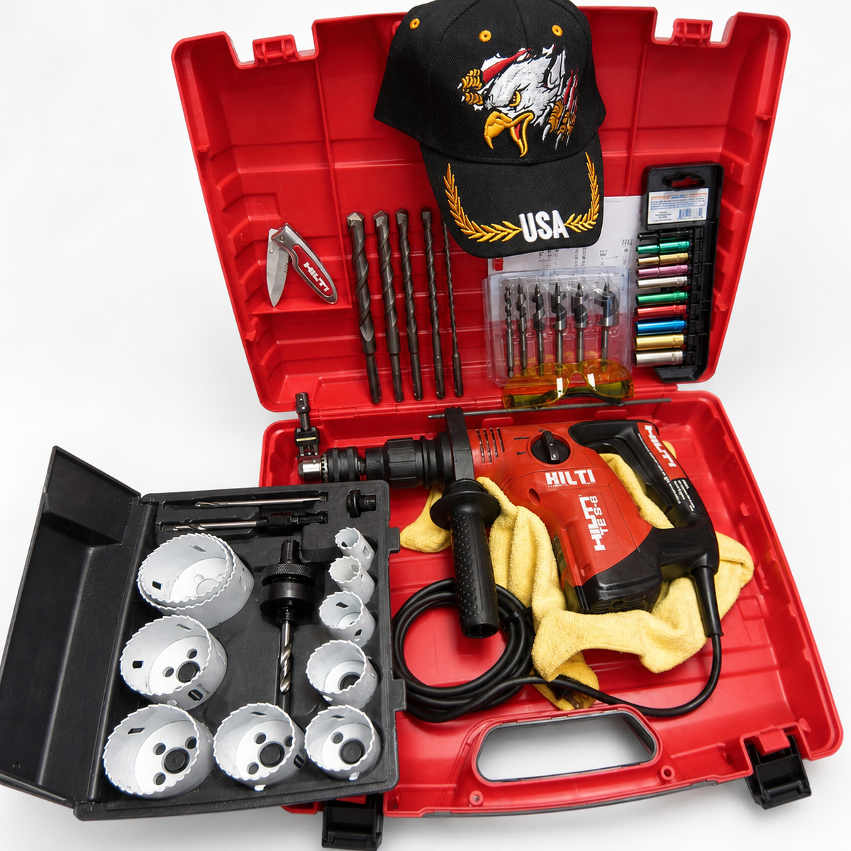 HILTI TE 6-S DRILL, WOODCHUCK SET, TONS OF FREE EXTRAS, COMPLETE