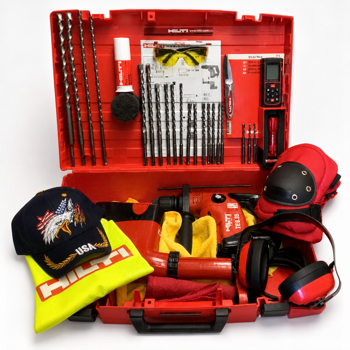 HILTI TE 6-S HAMMER DRILL, W/TE DRS DUST COLLECTOR, FREE EXTRAS