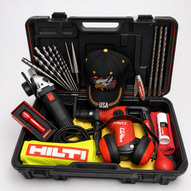 HILTI TE 6 S Rotary Hammer Drill, NICE COND. Free Bits Angle Grinder Hat