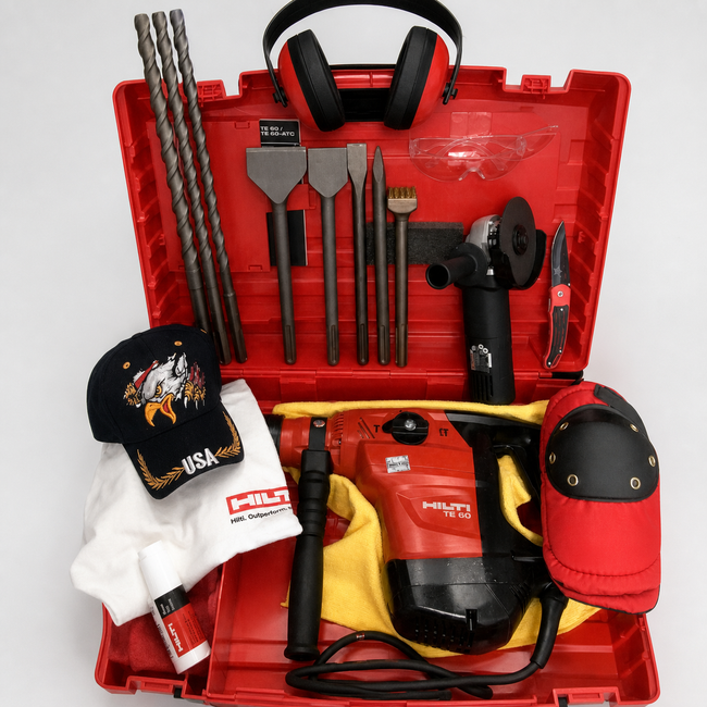 HILTI TE 60, GREAT CONDITION, STRONG, FREE ANGLE GRINDER AND EXTRAS
