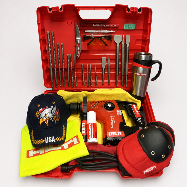 HILTI TE 7-C HAMMER DRILL, PREOWNED, FREE HILTI COFFE MUG