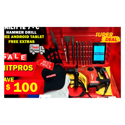 HILTI TE 7-C MINT CONDITION, FREE TABLET, BITS, A LOT OF EXTRA