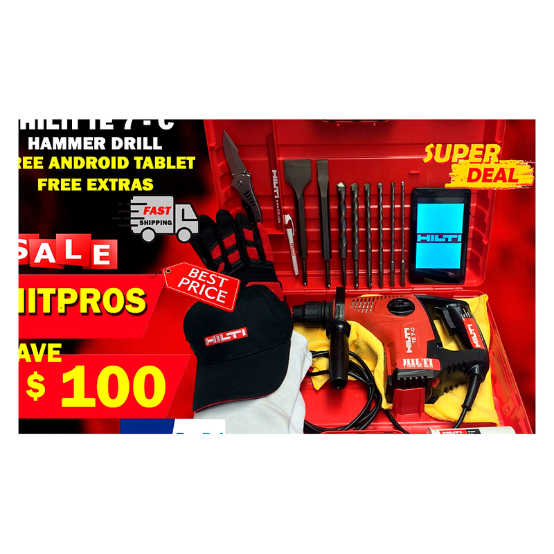 HILTI TE 7-C MINT CONDITION, FREE TABLET, BITS, A LOT OF EXTRA