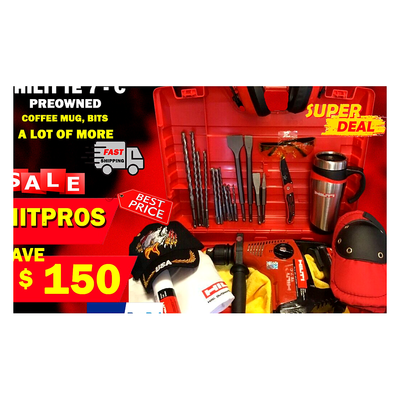 HILTI TE 7-C, PREOWNED, FREE COFFEE MUG, BITS