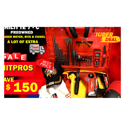 HILTI TE 7-C, PREOWNED, FREE LASER METER, BITS, CHISEL, LOT OF EXTRA
