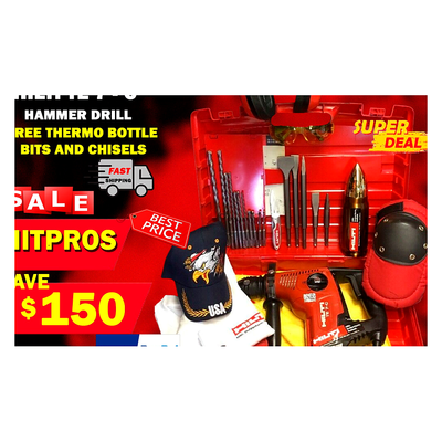 HILTI TE 7-C, PREOWNED, FREE THERMO BOTTLE, BITS AND CHISELS