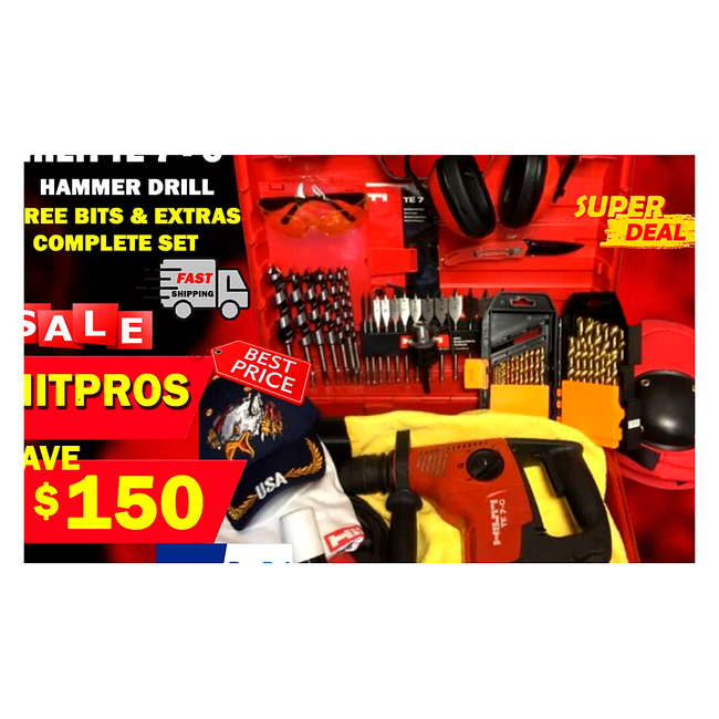 HILTI TE 7-C, PREOWNED, ORIGINAL, FREE BITS, EXTRAS