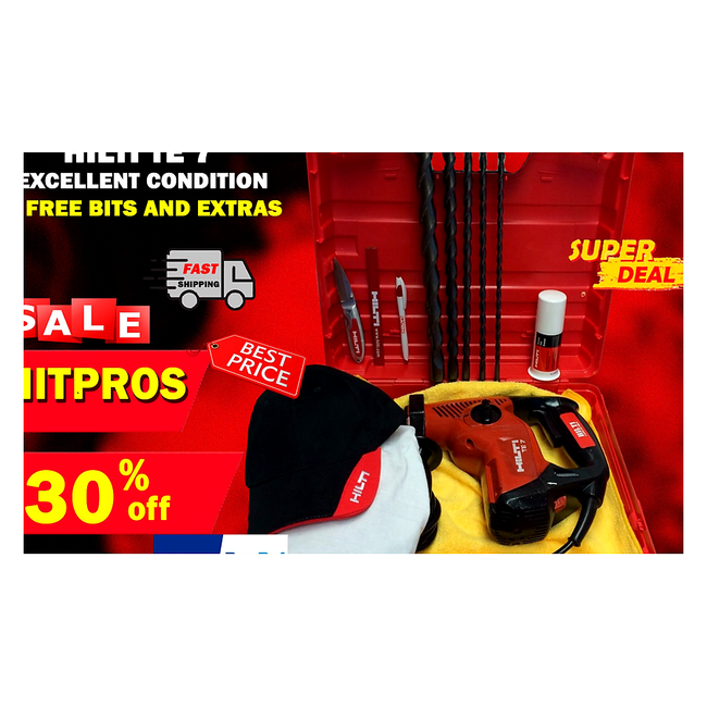 HILTI TE 7, EXCELLENT CONDITION, FREE HILTI ITEMS, BITS