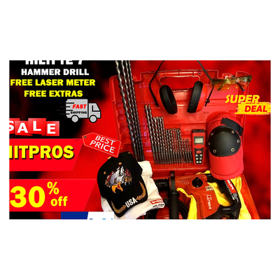 HILTI TE 7, PREOWNED, FREE LASER METER, BITS, A LOT OF EXTRAS