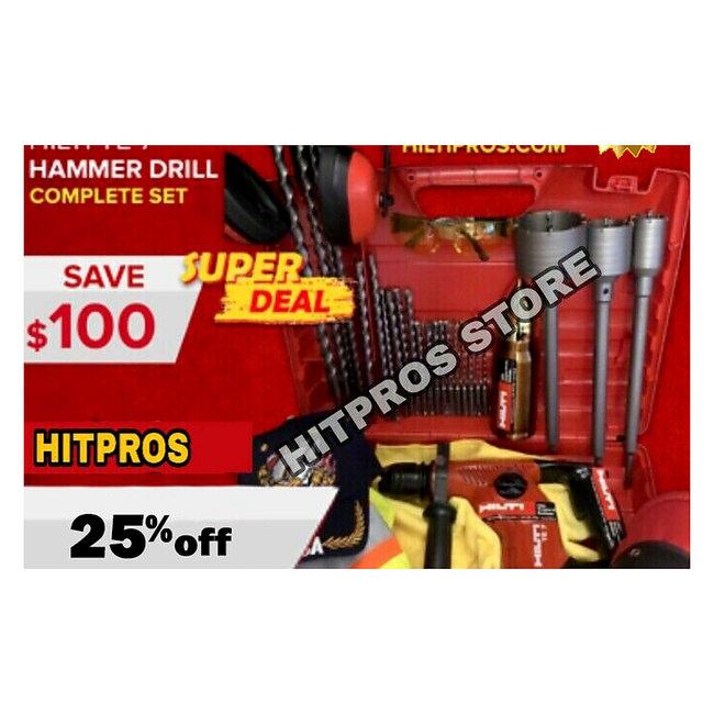HILTI TE 7, PREOWNED, FREE THERMO, BITS, PLUS EXTRAS