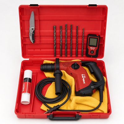 HILTI TE 7 ROTARY HAMMER DRILL, NEW, FREE DRILL BITS, LASER, EXTRAS