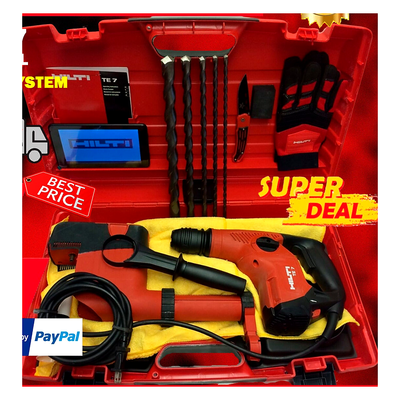 HILTI TE 7 WITH DUSTY REMOVAL SYSTEM, NEW, FREE TABLET, EXTRAS