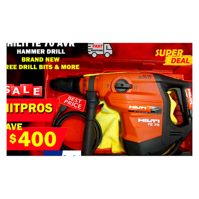 HILTI TE 70 AVR COMBIHAMMER, BRAND NEW, FREE DRILL BITS & MORE