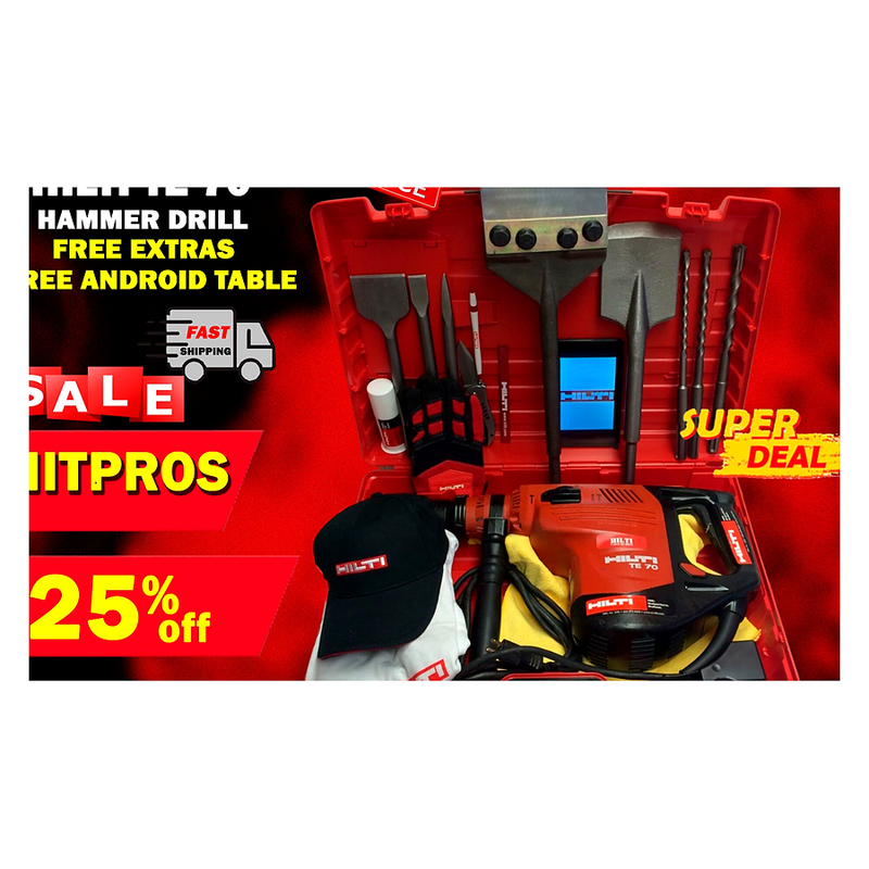 HILTI TE 70, GREAT CONDITION, FREE TABLET, CHISELS, A LOT OF EXTRAS