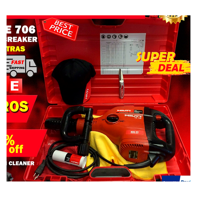 HILTI TE 706 DEMOLITION HAMMER BREAKER, FREE HILTI HAT & KNIFE