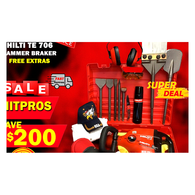 HILTI TE 706, DISPLAY, FREE CHISELS