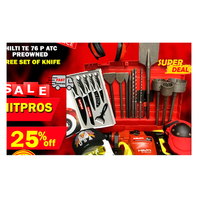 HILTI TE 76-ATC PREOWNED, FREE SET OF KNIFE, BITS, A LOT OF EXTRAS, FAST SHIP
