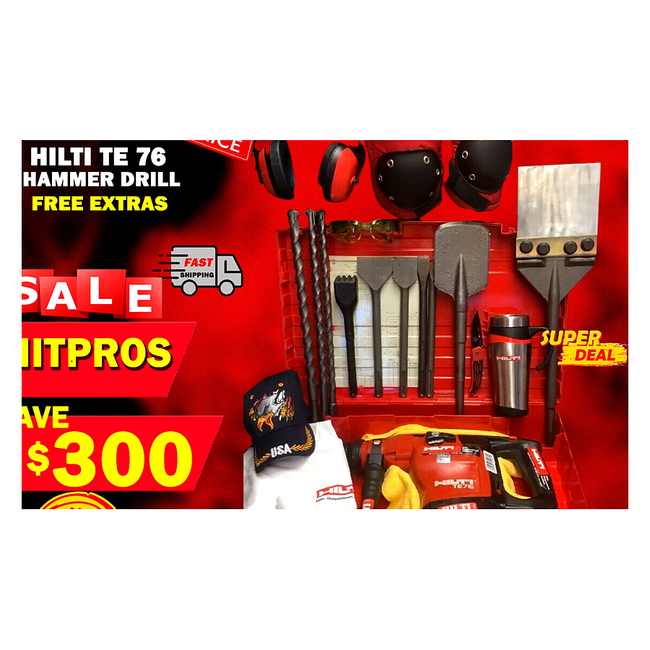 HILTI TE 76, PREOWNED, FREE BITS AND CHISEL, FREE EXTRAS, FAST SHIP