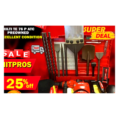 HILTI TE 76P ATC, PREOWNED, EXCELLENT CONDITION, FREE BITS & CHISELS, FAST SHIP