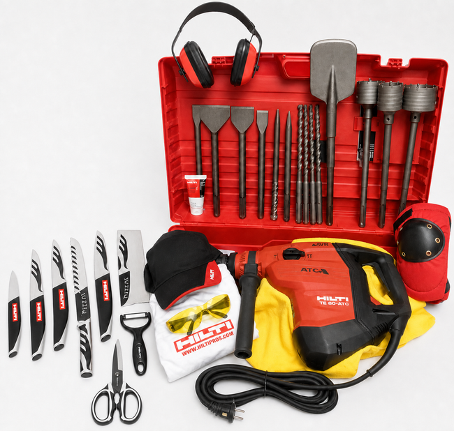 HILTI TE 80 ATC AVR, NEW, FREE KNIFE SET, BITS, CHISELS, EXTRAS, FAST SHIP