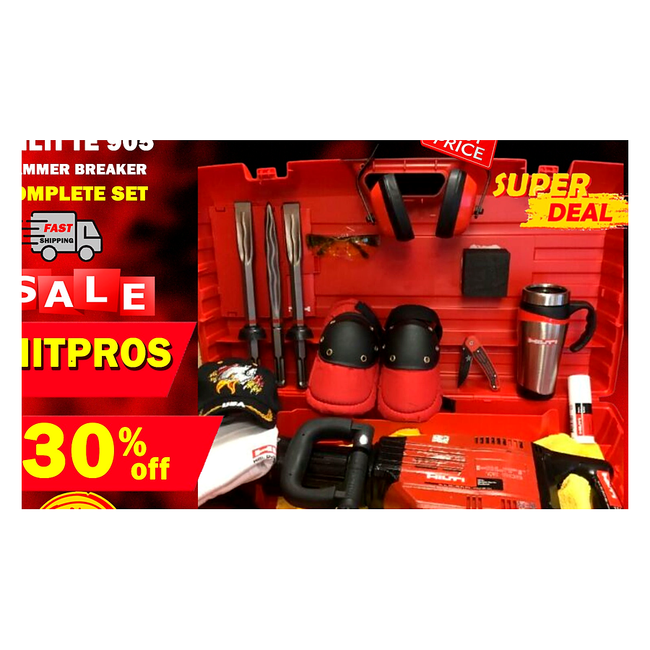 HILTI TE 905, PREOWNED, FREE COFFEE MUG, CHISELS, PLUS EXTRAS, FAST SHIP