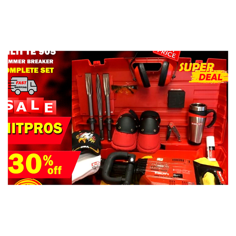 HILTI TE 905, PREOWNED, FREE COFFEE MUG, CHISELS, PLUS EXTRAS, FAST SHIP