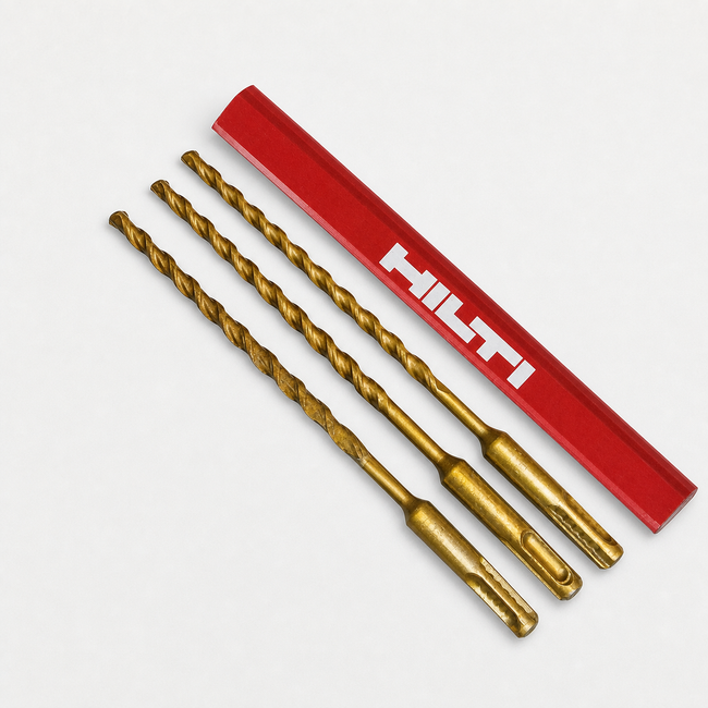 HILTI TE-C 1/4" X 7", SET OF 3, EXCELLENT CONDITION, FREE PENCIL, FAST SHIP