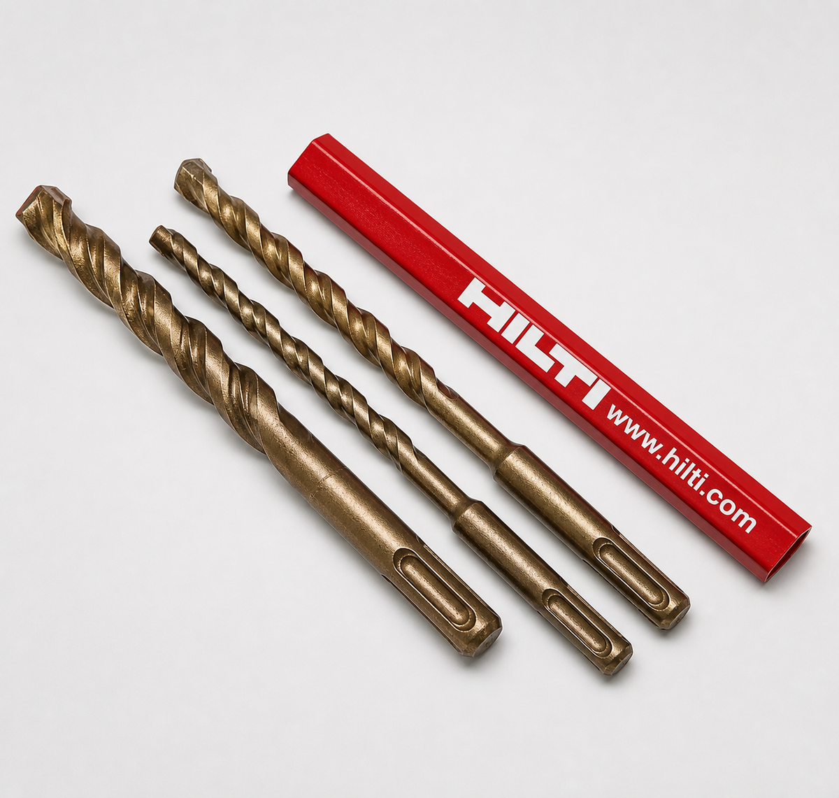 HILTI TE-C 1/4" X 7", SET OF 3, PREOWNED, MINT CONDITION, FREE PENCIL, FAST SHIP